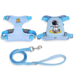 New dog leash vest-style dog self-backpack small dog walking leash removable pet backpack