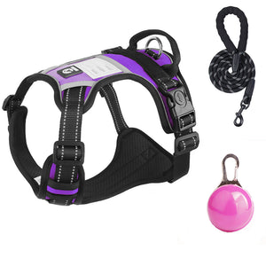 Dog leash explosion-proof large dog chest strap reflective large dog dog leash vest outdoor dog walking leash