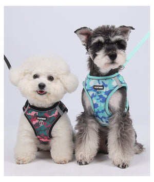 Dog leash new vest-style pet Bichon Bear Teddy reflective breathable dog leash small dog chest strap