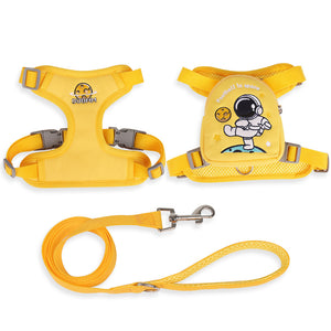 New dog leash vest-style dog self-backpack small dog walking leash removable pet backpack