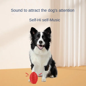 Red Squeaky Star Fruit Dog Toy - Rubber Chew Toy for Teeth Cleaning, Interactive Fetch Pet Play