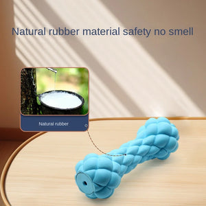 Rubber Chewing Molar Teeth Cleaning Pet Toy Interactive Self-Hi Bubble Sound Dumbbell Dog Bite-Resistant Toys