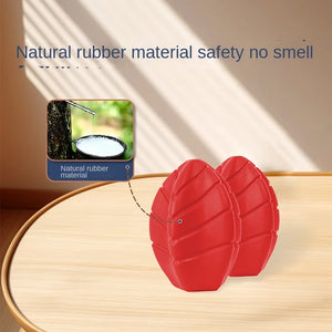 Red Squeaky Star Fruit Dog Toy - Rubber Chew Toy for Teeth Cleaning, Interactive Fetch Pet Play