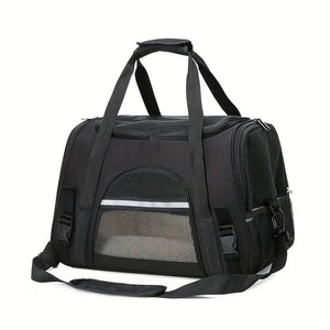 Portable Cat Bags Soft-Sided Pet Carrying Four-Sided Breathable Carrier Bags with Fur Pad Cats Handbag Travel Bag Transport Bag