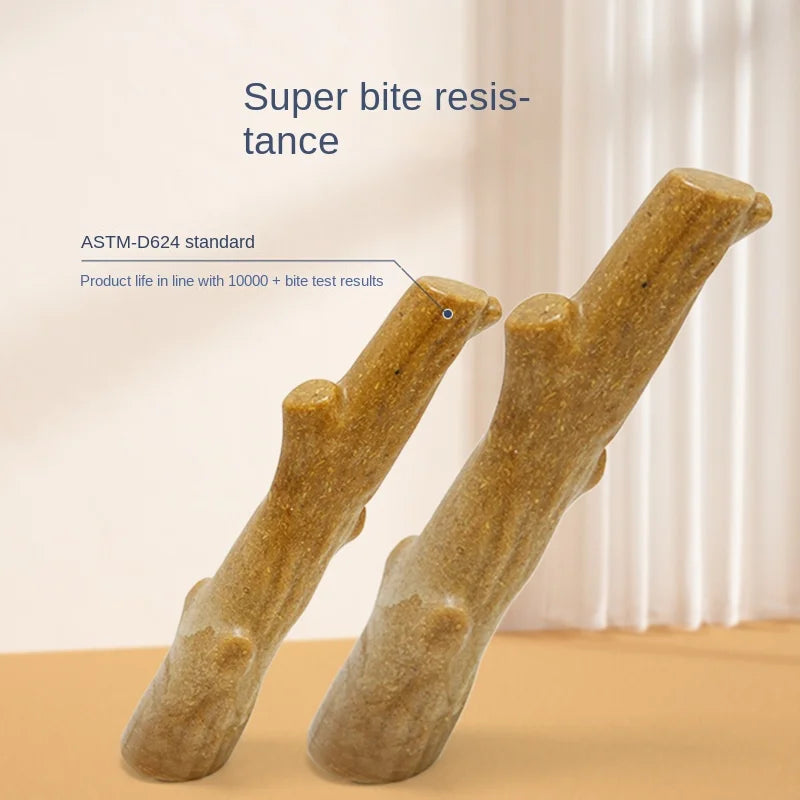 New - Simulation Dry Branch Dog Self-Hi Relieving Stuffy Molar Rod Training Pet Toy Bite-Resistant