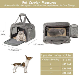 Pet Carrier Pet Portable Going Out Convenient Side Backpack Travel Transportable Pet Accessories Foldable Breathable Cat Bag