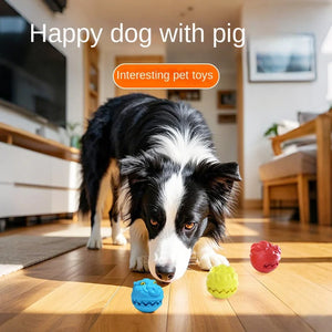 Hot Selling Cute Realistic Pig Pet Chew-Resistant Training Puppy Toy Jumping Ball