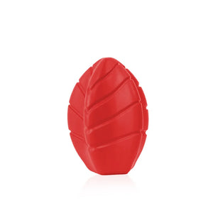 Red Squeaky Star Fruit Dog Toy - Rubber Chew Toy for Teeth Cleaning, Interactive Fetch Pet Play