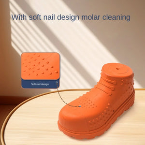 Novelty Molar Simulation Boots Cute Pet Tooth Cleaning Natural Rubber Dog Self-Hi Toy Hot Sale