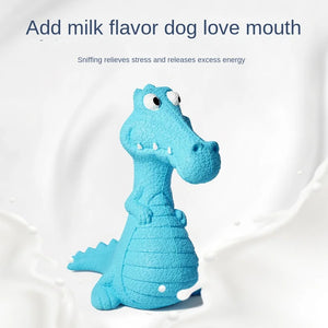 Natural Rubber Sound-Making Dinosaur Teeth Cleaning Dog Interactive Training Boredom Relief Pet Toy