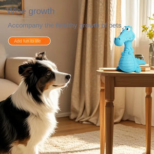 Natural Rubber Sound-Making Dinosaur Teeth Cleaning Dog Interactive Training Boredom Relief Pet Toy
