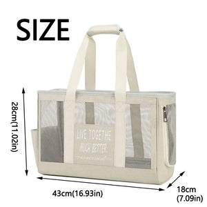 Durable Portable Cat Tote Pouch Mesh Lightweight Pet Handbag Breathable Thickened Pet Tote Bag Pets Supplies