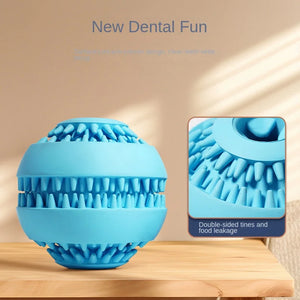 Natural Rubber Leakage Medium-Sized Dog Toy Ball Molar Teeth Cleaning Interactive Self-Hi Relieving Stuffy Hidden Food Pet