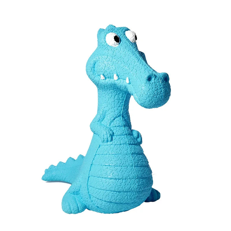 Natural Rubber Sound-Making Dinosaur Teeth Cleaning Dog Interactive Training Boredom Relief Pet Toy
