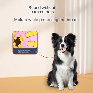 Natural Rubber Material New Ball Leakage Storage Food Medium-Sized Dog Self-Hi Bite Not Rotten Pet Toy