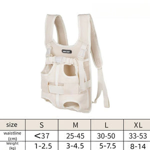 Pet Backpack Loop Shoulder Bag Fashionable Comfortable Breathable Convenient Chest Dog Bag Suitable for Outdoor Traveling
