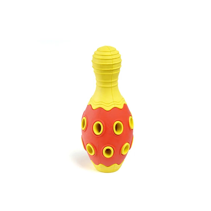 Simulation Bowling Molar Interactive Relieving Stuffy Natural Rubber Food Leakage Bite Medium-Sized Dog Toy
