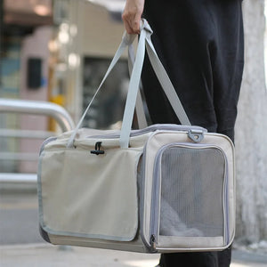 Pet Bag Portable Bag for Outings Foldable Car Shoulder Portable Cat Bag Large Capacity Two Cat Outing Bag