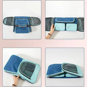 Foldable Portable Pet Carrier Bag, Breathable Car Travel Handheld Cat Carrier Bag for Small Dogs & Cats Pet Supplies