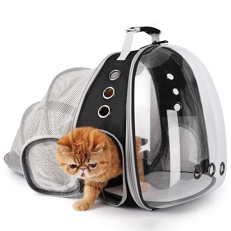 Expandable Cat Carrier Backpack Large Transparent Pet Travel Backpack Bubble Space Capsule Pet Travel Bag, Easy To Use