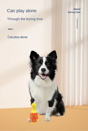 Simulation Bowling Molar Interactive Relieving Stuffy Natural Rubber Food Leakage Bite Medium-Sized Dog Toy