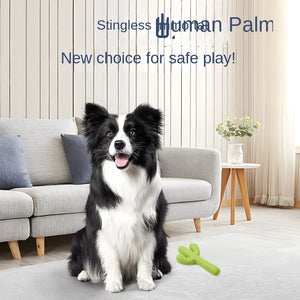 Natural Rubber Spineless Cactus Dog Toy - Green Teeth Cleaning Self-Heeling Toy | Large Dog Simulation Pet Supplies (234g)