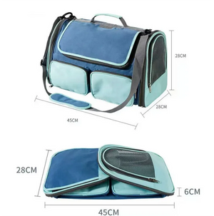 Foldable Portable Pet Carrier Bag, Breathable Car Travel Handheld Cat Carrier Bag for Small Dogs & Cats Pet Supplies