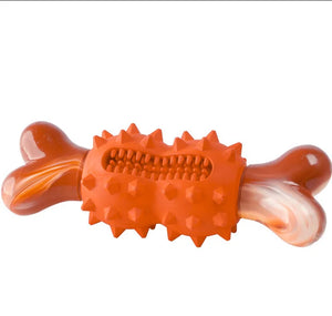 In Stock Natural Rubber Molar Nylon Bone Tooth Cleaning Dog Plastic-Coated Thorn Interactive Self-Hi Relieving Stuffy Toy