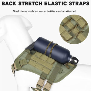 Two-piece set of large dog tactical chest strap outdoor waterproof explosion-proof traction leash chest strap medium and large working dog vest