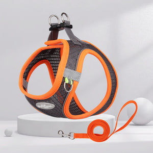 New style cat and dog leash vest dog chest strap breathable mesh leash dog walking leash pet chest strap