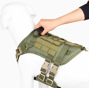 Two-piece set of large dog tactical chest strap outdoor waterproof explosion-proof traction leash chest strap medium and large working dog vest