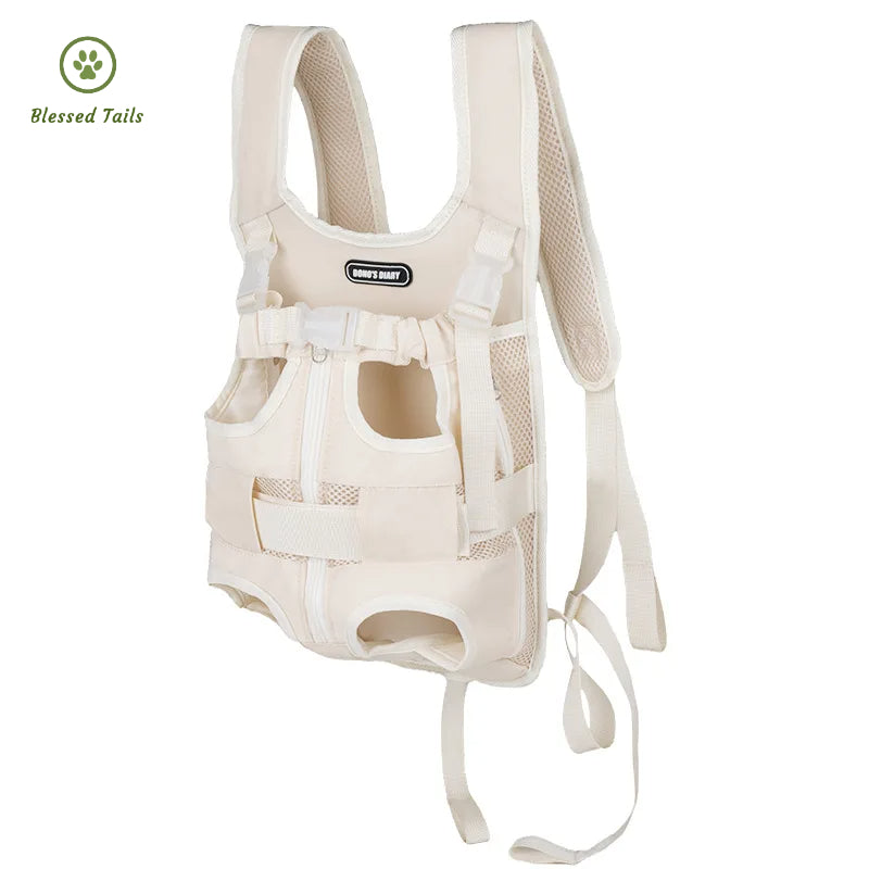Pet Backpack Loop Shoulder Bag Fashionable Comfortable Breathable Convenient Chest Dog Bag Suitable for Outdoor Traveling