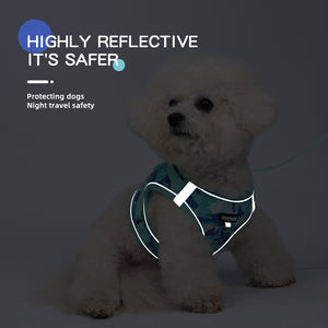 Dog leash new vest-style pet Bichon Bear Teddy reflective breathable dog leash small dog chest strap