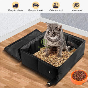 Outdoor Foldable Cat Litter Box Portable Folding Travel Pet Litter Box Dog Toilet Tray Folding Cat Litter Potty Waterproof