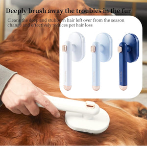 Cat Brush with Release Button,Dog Brush,Cat Brush Dog Brush for Shedding Grooming, Cat Brushes for Indoor Cats, Dog Grooming Brush Pet Brush for Semi-Short to Semi-Long Hair