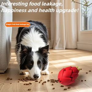 Hidden food teething dragon fruit dog toys interactive self-improvement boredom pet toys bite not broken rubber dog toys