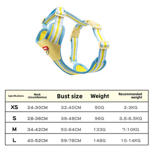 New dog chest and back colorful dopamine pet leash Bichon Pomeranian puppy outdoor dog walking leash