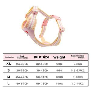 New dog chest and back colorful dopamine pet leash Bichon Pomeranian puppy outdoor dog walking leash