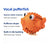 New Natural Rubber Breathable Puffer Dog Toy - Orange Sounding Teething Toy | Interactive Boredom Relieving Pet Toy (220g)