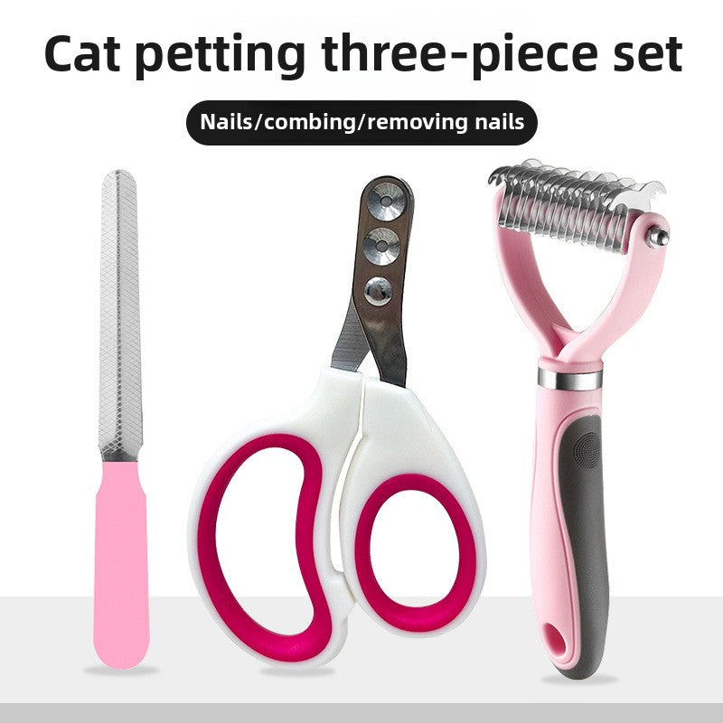 Pet knot comb comb nail scissors cat beauty hair removal cat comb nail grinding file cat dog universal cat dog