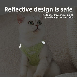 Cat Vest Reflective Leash for Large Harnesses Strong Multicolored Leash Long Belt Soft Handle