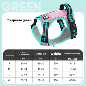 Anti-break-free + AirTag + reflection-Dog leash, anti-breaking, large dog chest strap reflective medium and large dog dog leash outdoor dog