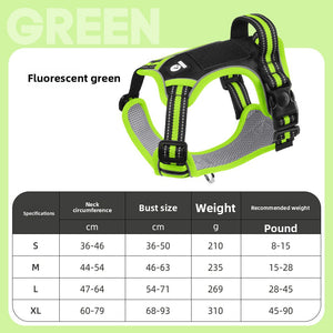 Anti-break-free + AirTag + reflection-Dog leash, anti-breaking, large dog chest strap reflective medium and large dog dog leash outdoor dog