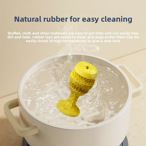 Foot cup medium-sized dog toys interactive training grinding teeth hide food natural rubber bite does not break dog toys