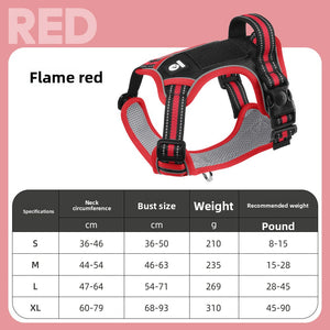 Anti-break-free + AirTag + reflection-Dog leash, anti-breaking, large dog chest strap reflective medium and large dog dog leash outdoor dog