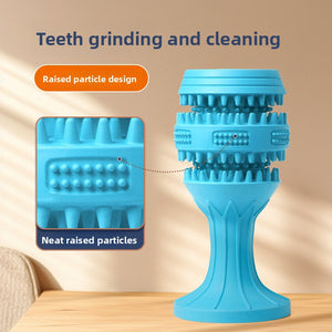 Foot cup medium-sized dog toys interactive training grinding teeth hide food natural rubber bite does not break dog toys