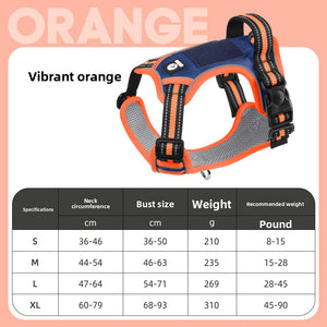 Anti-break-free + AirTag + reflection-Dog leash, anti-breaking, large dog chest strap reflective medium and large dog dog leash outdoor dog