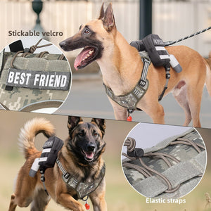 Dog chest back outdoor medium and large dog multifunctional tactical vest explosion-proof big dog leash dog chest back