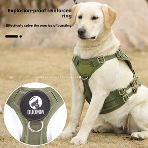 Two-piece set of large dog tactical chest strap outdoor waterproof explosion-proof traction leash chest strap medium and large working dog vest